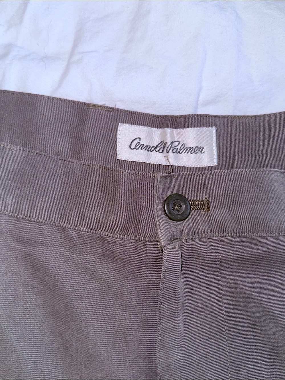 Arnold Palmer Men's Taupe/Olive Chino Pants